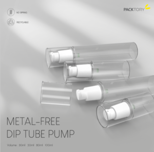 Packtory Metal-less - Mono-resin pumps with dip tube